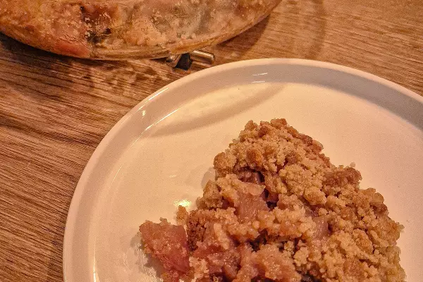 Stoofpeer speculaas crumble